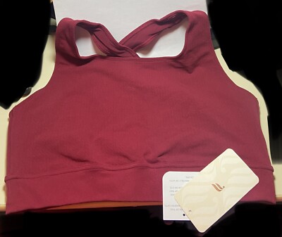 NEW NWT Fabletics No-Bounce Ella Sculptknit Sports Bra 2X 18/20 Plus Size Maroon
