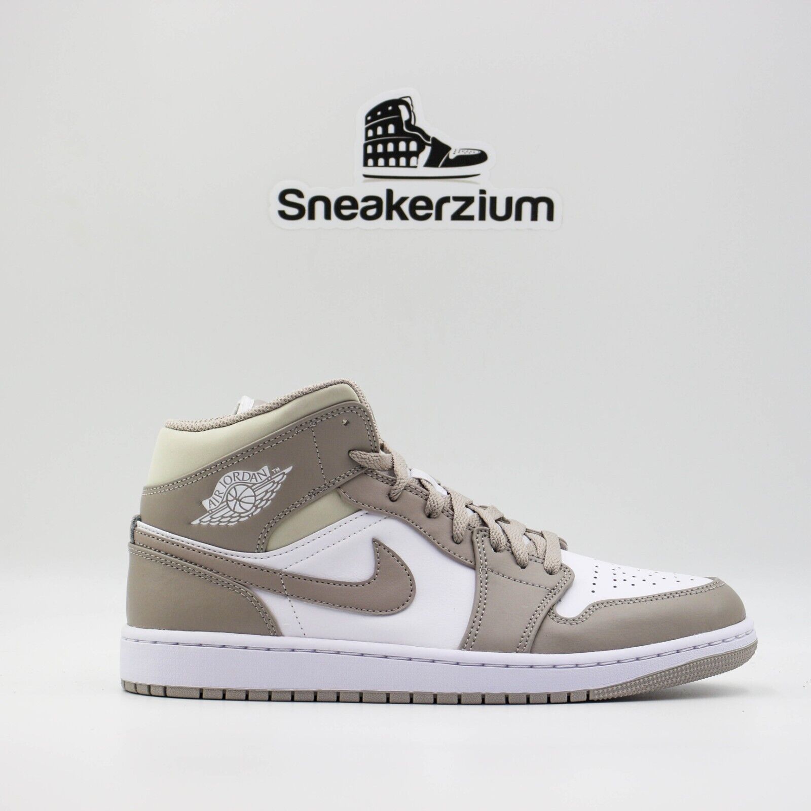 Nike Air Jordan 1 Mid Linen College Grey 554724-082 Men’s Sizes