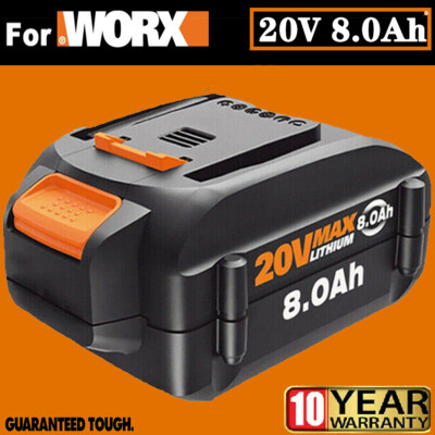 8.0AH battery For WORX WA3575 20V MAX Extend Lithium Battery 20 Volt WA3525 US