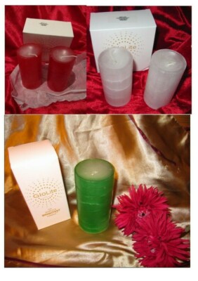 Neu! PartyLite GloLite Pillarkerzen MINI bis MAXI und TRIO! Freie Duftwahl! Rar!