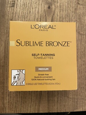 L'Oreal Paris Sublime Bronze Self-Tanning Towelettes, 6 Ct Medium Streak-free