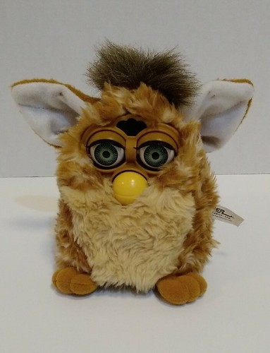 VINTAGE Furby 1998 Brown Gray White 