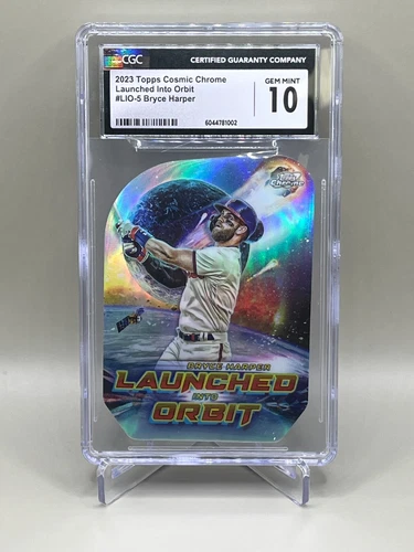 2023 Topps Chrome Cosmic #LIO-5 Bryce Harper Launched Into Orbit CGC-10
