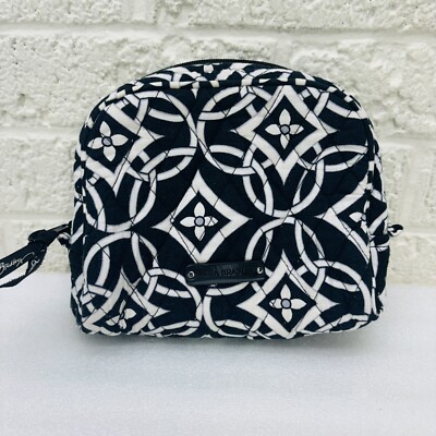 Vera Bradley Black White Concerto RETIRED Plastic Pattern Lined Cosmetic Makeup