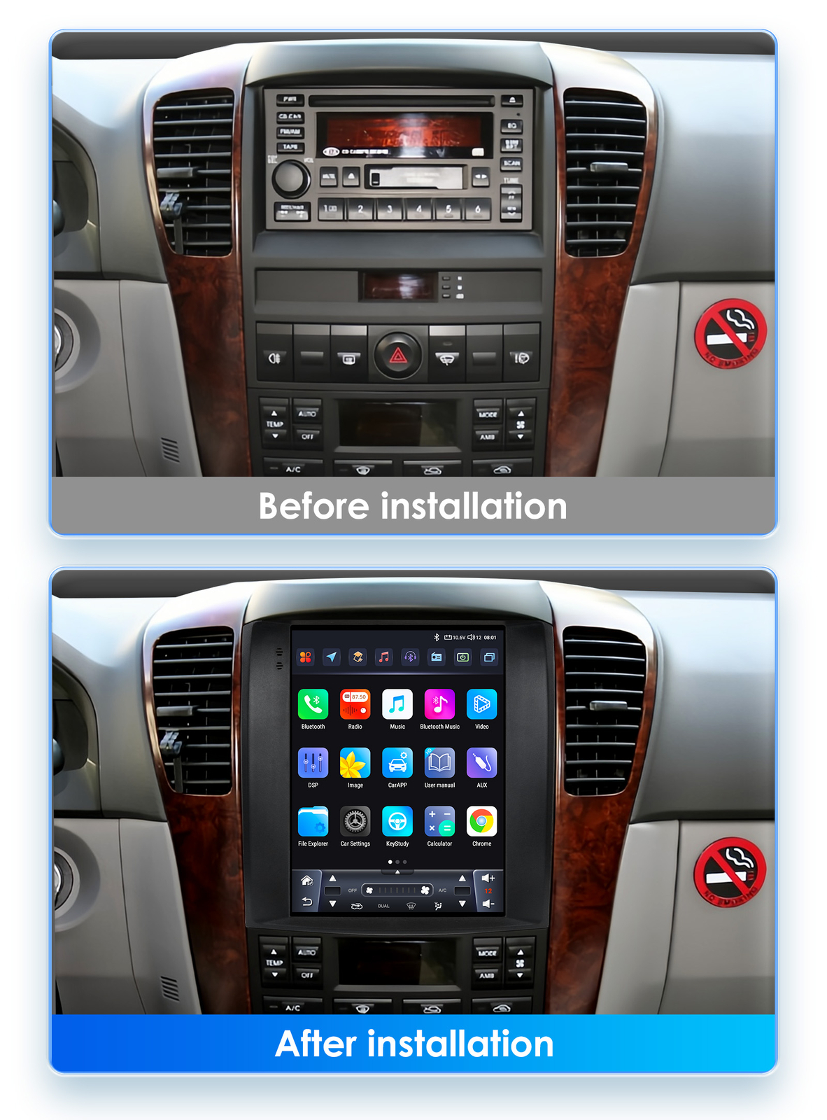 9.7'' Android 13 CarPlay Radio 6+64GB For Kia Sorento BL 2002-06 GPS Navi Player