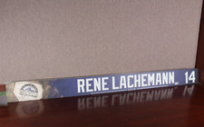 Colorado Rockies RENE LACHEMANN Game Used Locker Room Name Plate 2015
