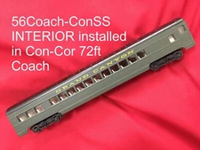 Passenger Car Interior KIT for Con-Cor 72ft Coach [ HO ]