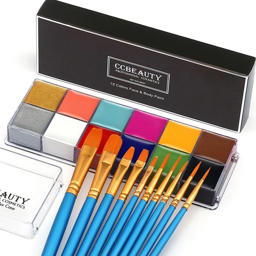 Professional Face Body Paint Oil 12 Colors Halloween Art Party Fancy