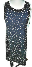 PLATINUM  MIDI DRESS-Flared Black/White Polka Dot- UK 14-SALE-PRICE REDUCED
