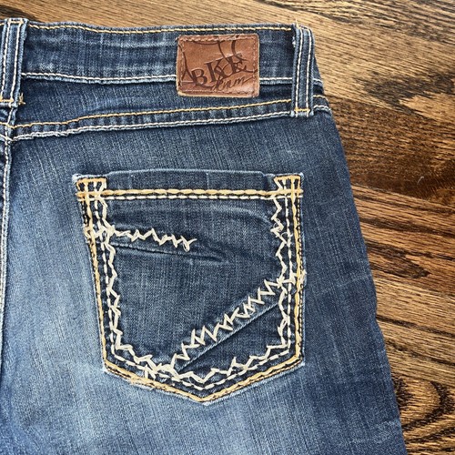 BKE Denim Sabrina Boot Cut Jeans Women's 30x34 Blue Low Rise Dark Wash - Picture 2 of 10