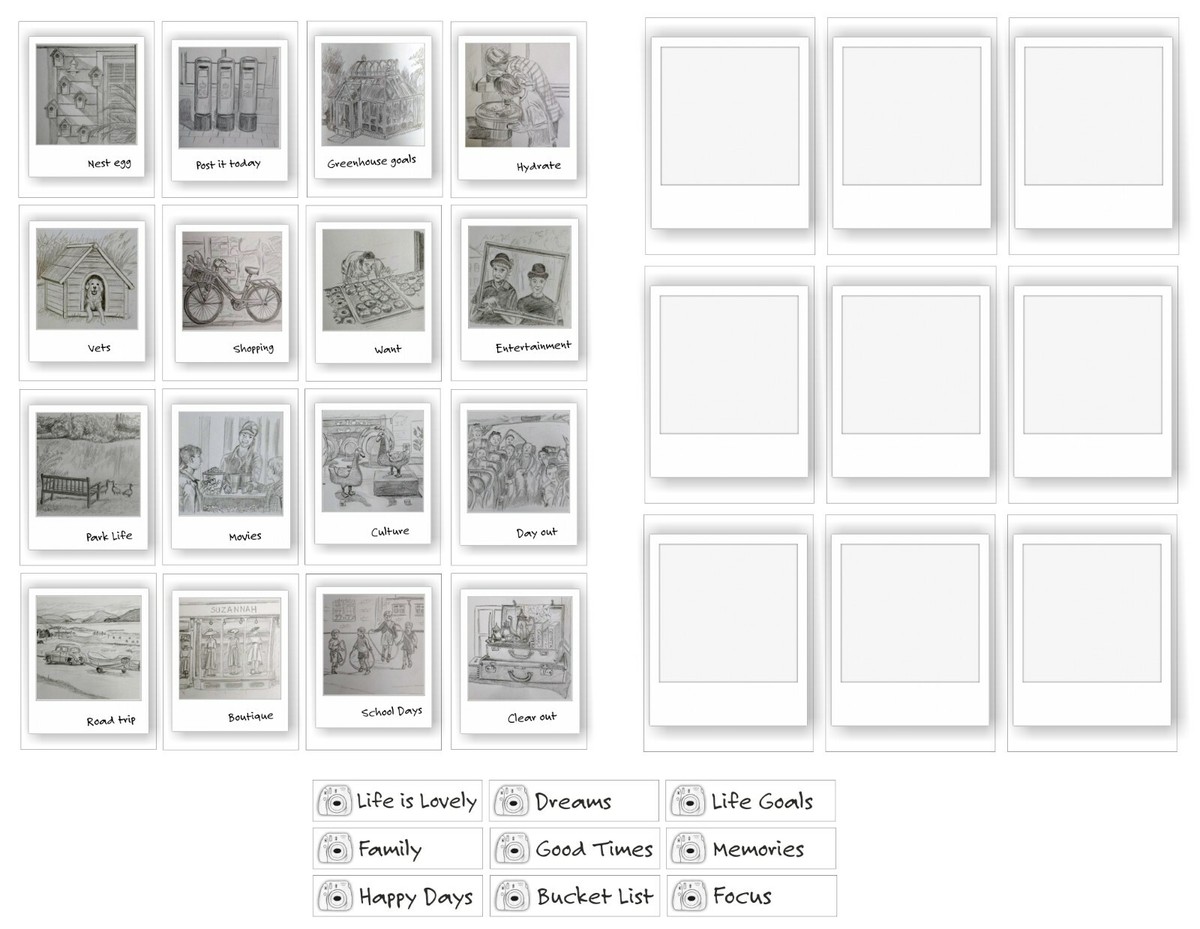 Planner, bullet journal, diary, scrapbooking stickers with photo