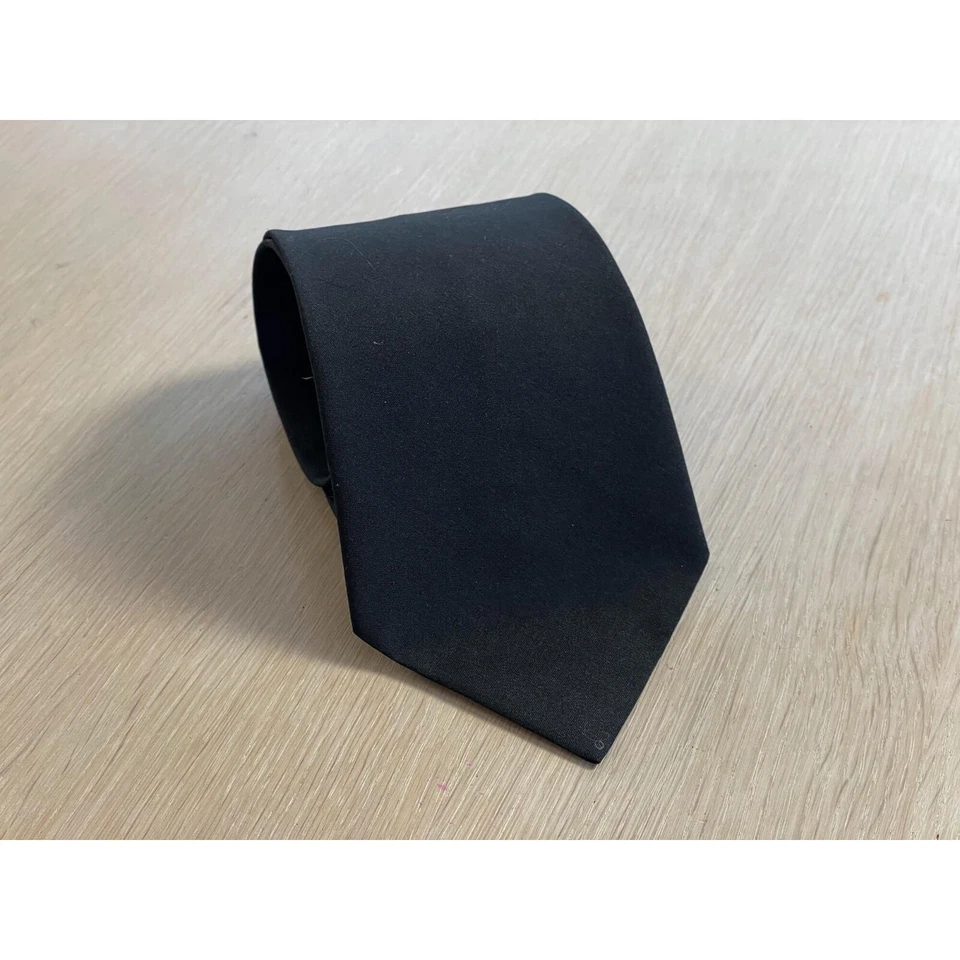 Corbata negra clásica hecha en Finlandia, corbata de poliéster Leco de creaci... - Imagen 3 de 4