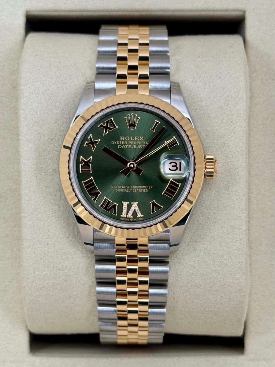 NEW 2026 Rolex Ladies Datejust 31mm 278273 Two-Tone Jubilee Green