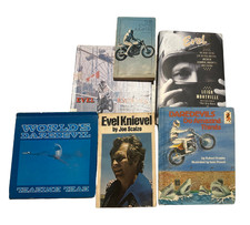Vintage Evel Knievel Book Lot! 6 Original 1970s Motorcycle Daredevil Stunt Books