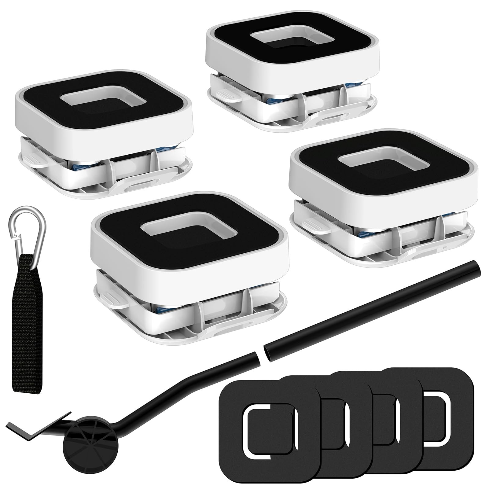 Roulettes pour tapis et sols durs lot de 4 roues pivotantes 360 avec frein