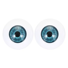 24mm Doll Eyes,1 Pair Realistic Acrylic Eyes, Blue Green