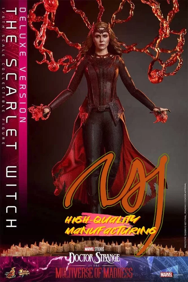 Hot Toys MMS653 Doutor Estranho no Multiverso da Loucura Feiticeira Escarlate Deluxe - Imagem 4 de 4