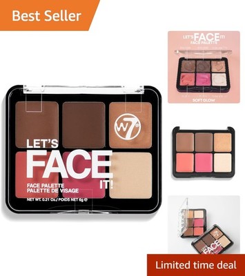 Let's Face It Cream Palette - 6 Shades for Light Skin, Soft Glow Perfection