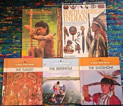 80s 90s Native American Indian Childrens Book Lot - Seminole, Tlingit, Shoshoni