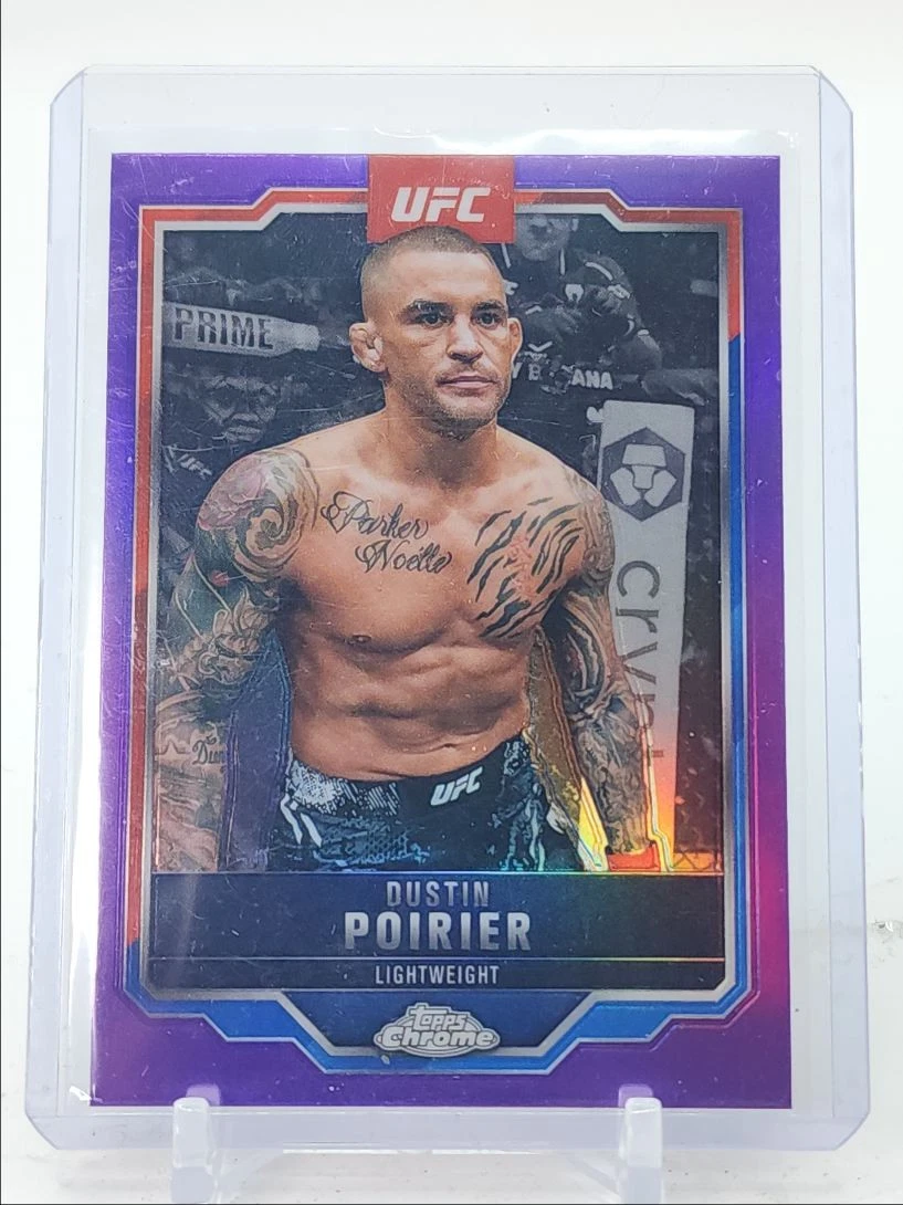 DUSTIN POIRIER 2025 TOPPS CHROME UFC LIGHTWEIGHT PURPLE Q4060