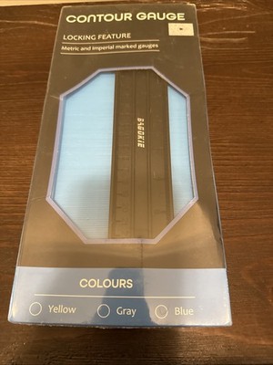 Blue 10  Contour Gauge with Locking Feature Precise Size Measure Tile Cuts