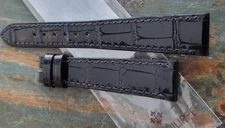 New Patek Philippe Calatrava Black Shiny Alligator Strap 18x14 Patek AD inventor