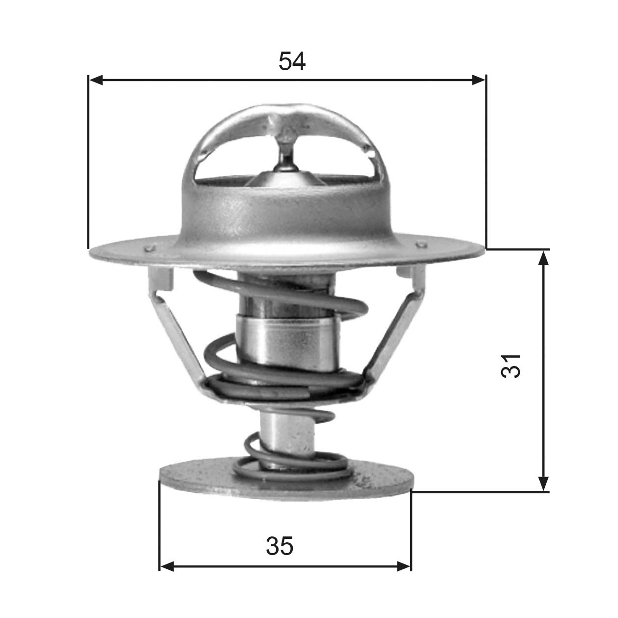 GATES-OE TH00682G1 Thermostat, coolant for AUDI,BITTER,CHEVROLET,FORD,OPEL,PORSC