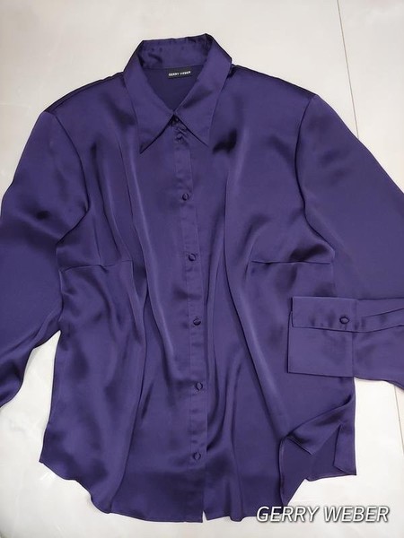 Women Gerry Weber Shirt Purple Satin 42 / XL / 50