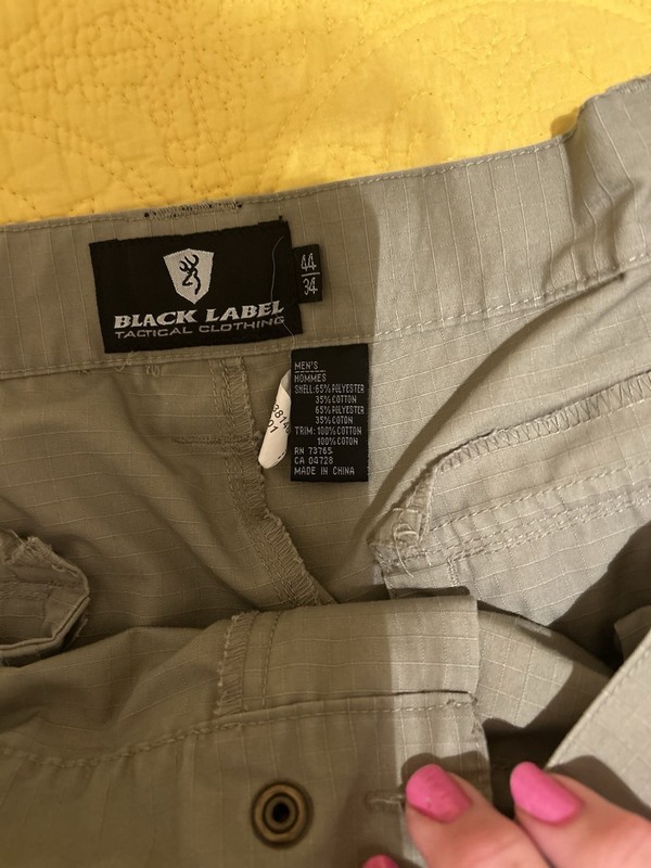 Black Label Khakis Cargo Pants Men’s Size 44 X 34