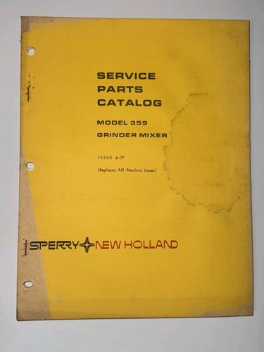 Ford New Holland 359 Grinder Mixer Parts Catalog Manual 6-79