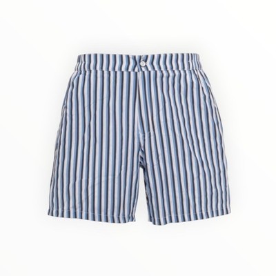 HACKETT LONDON Badeshorts Herren Man Swimwear Badehose Beach Short blau weiß NEU