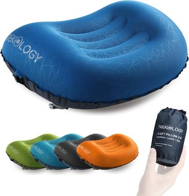 Ultralight Inflatable Camping Travel Pillow - ALUFT 2.0 Compressible, Compact...