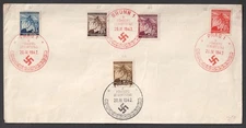Germany Bohemia and Moravia 1942 Hitlers Birthday Brunn, Prague Nazi Cover