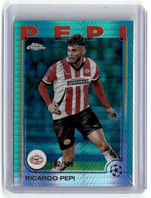 2024-25 Topps Chrome UEFA #63 Ricardo Pepi Aqua Prism Refractor #/199