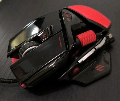 Mad Catz R.A.T. 7 Wired USB Laser Gaming Mouse 6400 DPI 7-Button Black/Silver