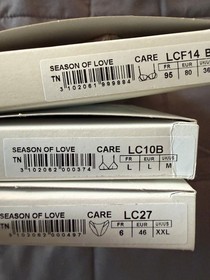 Aubade Seaon of Love brief XXL and wireless bralette M and 36B balcony bra Ivory