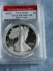 2023-S PF70 PCGS DCAM American silver eagle . First Strike. San Francisco mint.