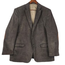 Ralph Lauren Chaps Corduroy Sport Coat Men 46R Brown Elbow Patches Two-Button