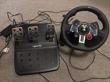 Logitech G29 Racing Steering Wheel Black with Pedals, Wires, and Shifter