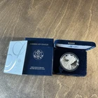 2005 W American Silver Eagle Proof US Mint $1 Coin W/ Box & COA. F21