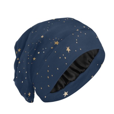 Bonnet Sleep Cap Hair Wrap Cover for Sleeping - Satin Lined Night Cap Slouchy...