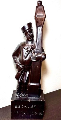 Vintage San Miguel Carved Wood Figure Drunken Sailor  Bar Pub Decor 19 
