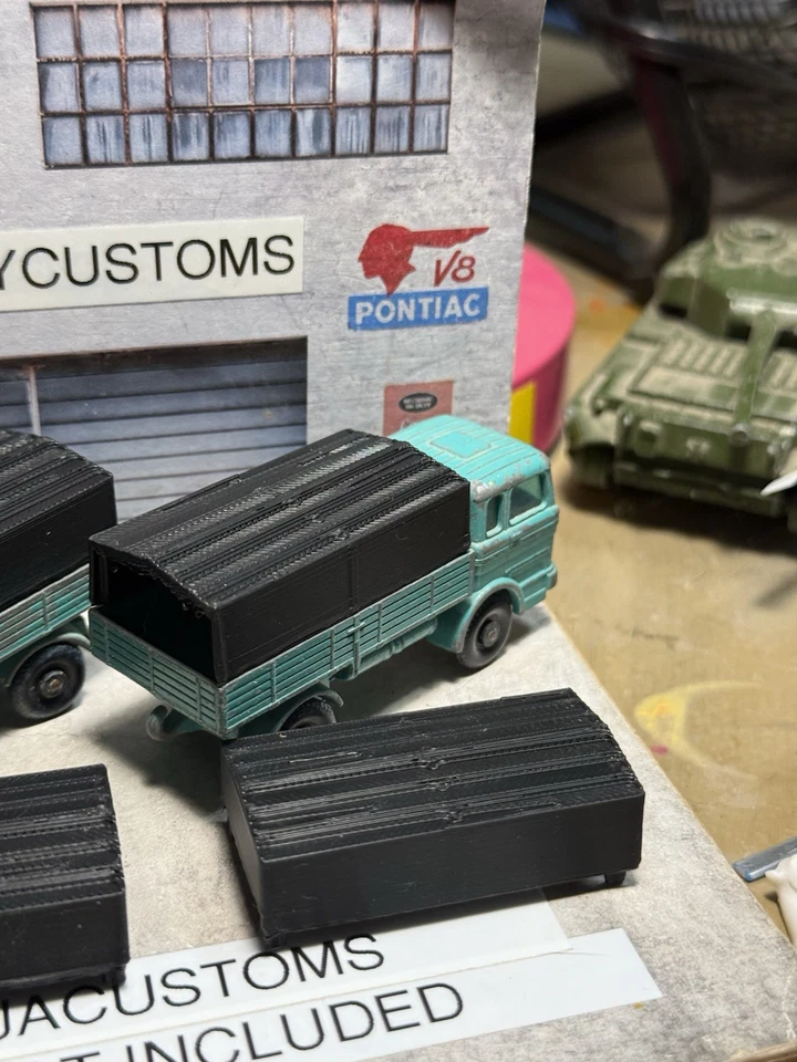 1 NEW SET OF BLACK CANOPYS FOR Matchbox No.1 & No.2 Mercedes Truck And Trailer - Image 4 of 4