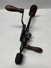 Herramienta de prensa de taladro de hombro de manivela de colección con asas de madera ETIQUETA DE MARCA NO CLARA
