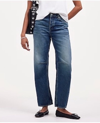 Madewell The Darted Barrel-Leg Jean Irmo Wash Size 26