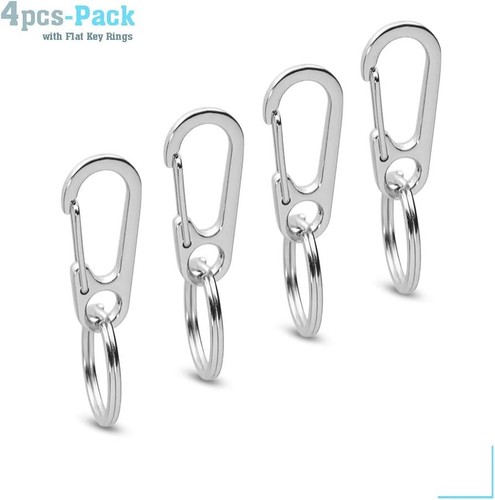 XBD Dog Tag Clips/Quick Clip with Rings/Easy Change Pet ID Holder Silver