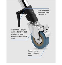 Professional Swivel Set Of 3 Caster Wheels for Heavy Duty Photography C Stand