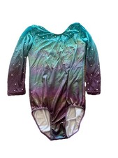 Girls Multicolor Long Sleeve Gymnastics Dance Leotard Shimmer Size Unk
