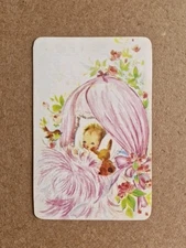1 x Vintage Blank Back Swap Card - Baby