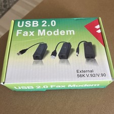 Dual RJ11 Port USB 56K External Dial Up Voice Fax Data Modem, 56K Fax/Modem USA